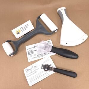 Pampered Chef Bundle 1485 Rolling Pin 2677 Opener 1114 Kernel Cutter 1133 Zester